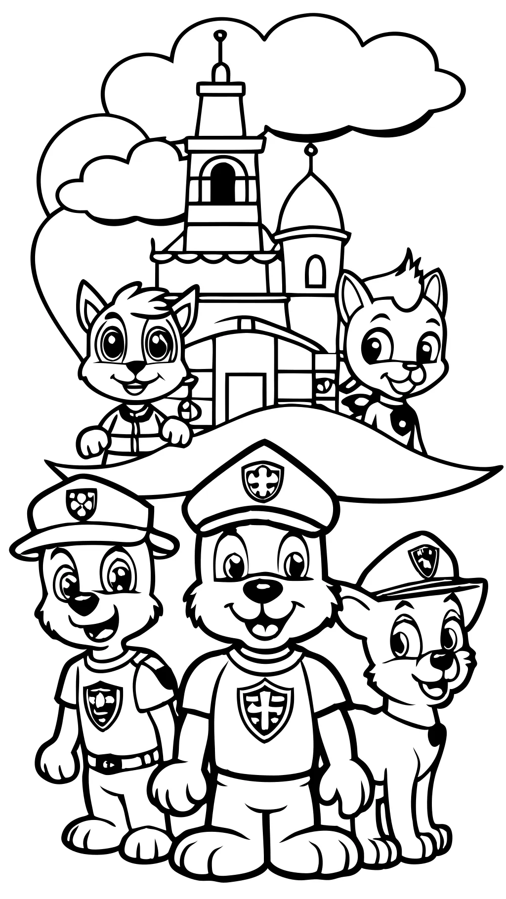 paw patrol coloring page